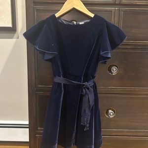 Crewcuts girls Navy Velvet dress size 7